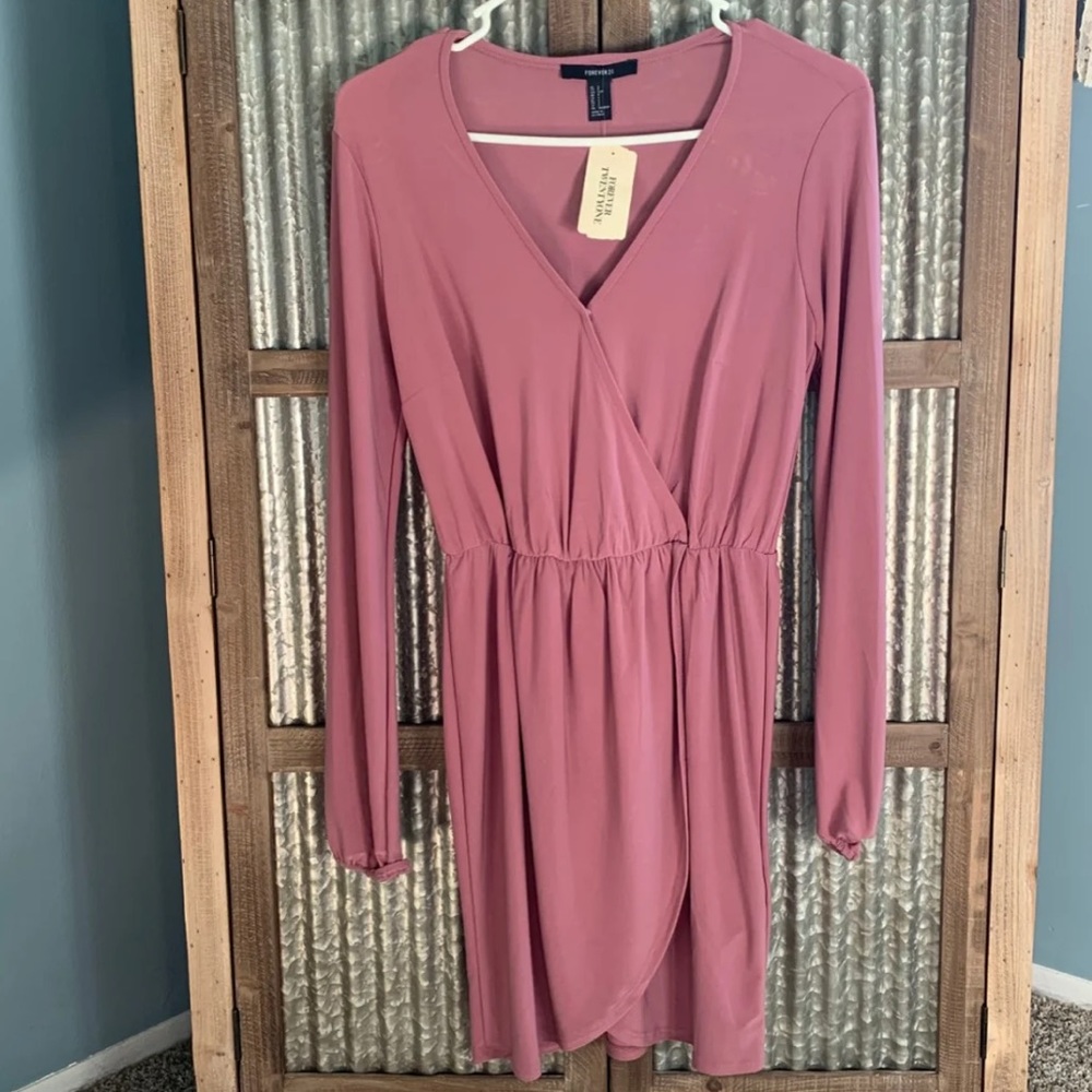 NWT Forever21 Mauve Wrap Dress